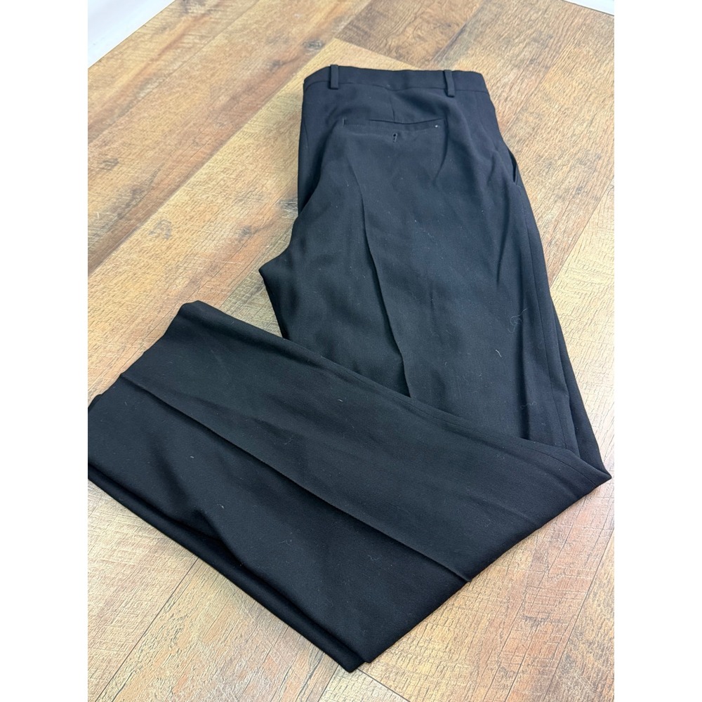 Banana Republic Modern Mens 35x34 Black 100% Wool Dress Pants Made in Italy